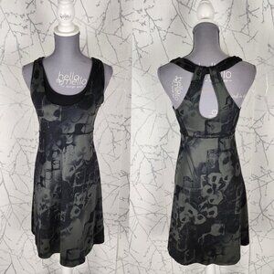 Mountain Hardwear Green Artsy Print Athletic Keyhole Dress